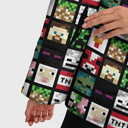 Куртка зимняя женская Minecraft: characters, цвет: 3D-светло-серый — фото 2