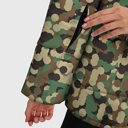 Куртка зимняя женская Милитари круг, цвет: 3D-черный — фото 2
