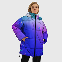 Куртка зимняя женская Радужные мыльные пузыри, цвет: 3D-красный — фото 2