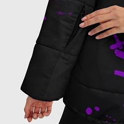Куртка зимняя женская Blink 182 фиолетовые брызги, цвет: 3D-красный — фото 2