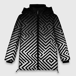 Женская зимняя куртка Геометрические узоры с градиентом
