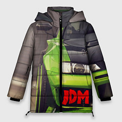 Куртка зимняя женская JDM машина зеленая тюнингованная, цвет: 3D-светло-серый