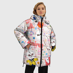 Куртка зимняя женская Skzoo Jinniret pattern cartoon avatar, цвет: 3D-светло-серый — фото 2