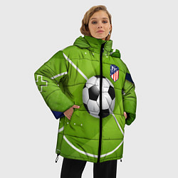 Куртка зимняя женская Atletico madrid Мяч, цвет: 3D-светло-серый — фото 2