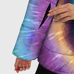 Куртка зимняя женская Сине-фиолетовый тай дай, цвет: 3D-светло-серый — фото 2