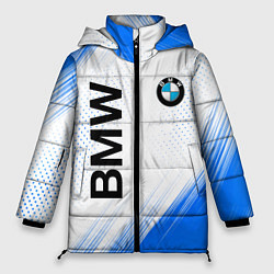 Женская зимняя куртка Bmw синяя текстура