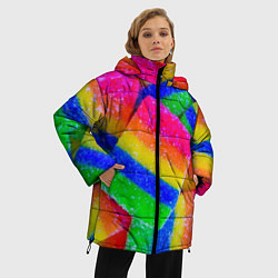 Куртка зимняя женская Маленькие кусочки мармелада, цвет: 3D-красный — фото 2