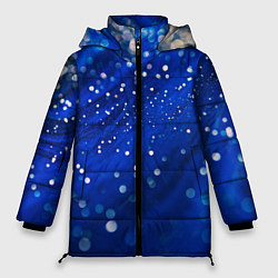 Женская зимняя куртка Ярко-синий искрящийся акрил