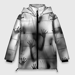 Куртка зимняя женская Bodies inside behind a white wall, цвет: 3D-светло-серый