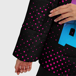 Куртка зимняя женская PSG - neon gradient: надпись, символ, цвет: 3D-черный — фото 2