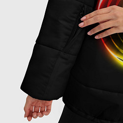Куртка зимняя женская Biohazard - неоновый знак, цвет: 3D-красный — фото 2