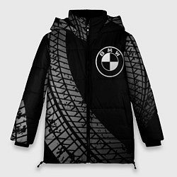 Куртка зимняя женская BMW tire tracks, цвет: 3D-черный