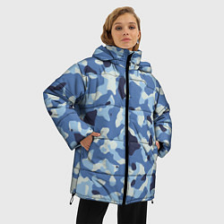 Куртка зимняя женская Камуфляж ВМФ цифра крупный, цвет: 3D-черный — фото 2