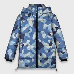 Куртка зимняя женская Камуфляж ВМФ цифра крупный, цвет: 3D-светло-серый