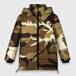 Куртка зимняя женская Камуфляж Woodland осень крупный, цвет: 3D-светло-серый