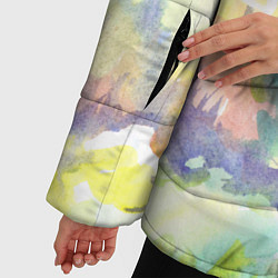 Куртка зимняя женская Золотая осень акварель, цвет: 3D-светло-серый — фото 2