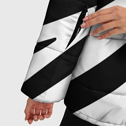 Куртка зимняя женская Камуфляж зебры, цвет: 3D-черный — фото 2