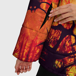 Куртка зимняя женская В ночь на Хэллоуин, цвет: 3D-красный — фото 2