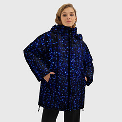 Куртка зимняя женская Праздничные неоновые огоньки, цвет: 3D-черный — фото 2