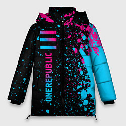 Куртка зимняя женская OneRepublic - neon gradient: по-вертикали, цвет: 3D-черный