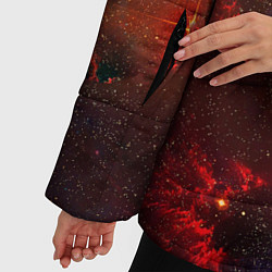 Куртка зимняя женская Звездная бескрайняя вселенная, цвет: 3D-светло-серый — фото 2