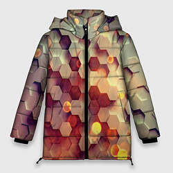 Куртка зимняя женская Ультра блики, цвет: 3D-красный