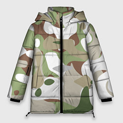 Куртка зимняя женская Камуфляж зимний лес крупный, цвет: 3D-светло-серый