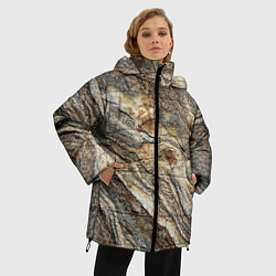 Куртка зимняя женская Камень stone, цвет: 3D-черный — фото 2