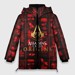 Куртка зимняя женская НЕОН ИЕРОГЛИФЫ, цвет: 3D-красный