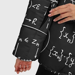 Куртка зимняя женская Геометрические формулы, цвет: 3D-красный — фото 2