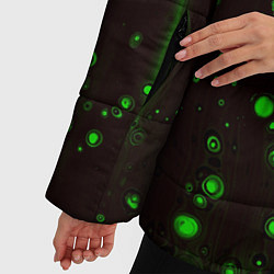 Куртка зимняя женская Зелёные краски и вода, цвет: 3D-светло-серый — фото 2