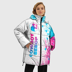 Куртка зимняя женская Cowboy Bebop neon gradient style: по-вертикали, цвет: 3D-черный — фото 2