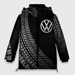 Куртка зимняя женская Volkswagen tire tracks, цвет: 3D-черный