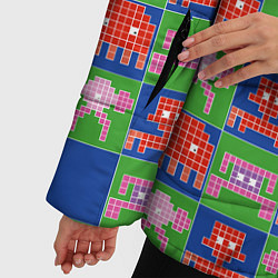 Куртка зимняя женская Пиксельный рисунок поп арт, цвет: 3D-светло-серый — фото 2