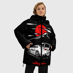 Куртка зимняя женская Тойота супра - JDM Style, цвет: 3D-черный — фото 2