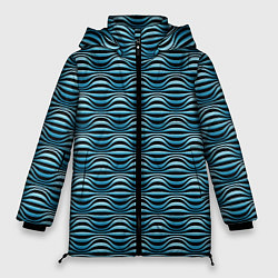 Куртка зимняя женская Объёмные полосы - оптическая иллюзия, цвет: 3D-светло-серый
