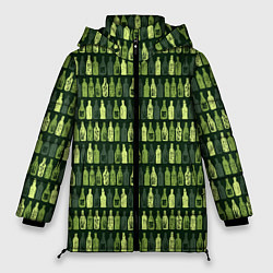 Куртка зимняя женская Милитари бутылки разные, цвет: 3D-красный