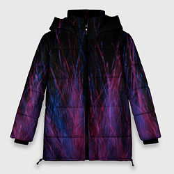 Куртка зимняя женская Абстрактный мех, цвет: 3D-черный
