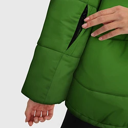 Куртка зимняя женская Зеленый с затемняющей виньеткой, цвет: 3D-черный — фото 2