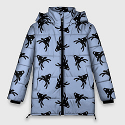 Куртка зимняя женская Эстетика Новогодние олени, цвет: 3D-светло-серый
