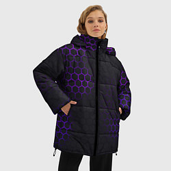 Куртка зимняя женская Броня из стали неоновый градиент, цвет: 3D-черный — фото 2