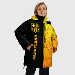 Куртка зимняя женская Barcelona - gold gradient: по-вертикали, цвет: 3D-черный — фото 2