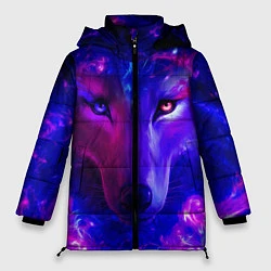 Куртка зимняя женская Волшебный звездный волк, цвет: 3D-светло-серый
