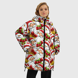 Куртка зимняя женская Новогодний праздник, цвет: 3D-светло-серый — фото 2