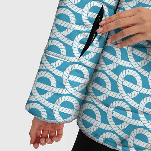 Женская зимняя куртка Узел верёвочный / 3D-Светло-серый – фото 5