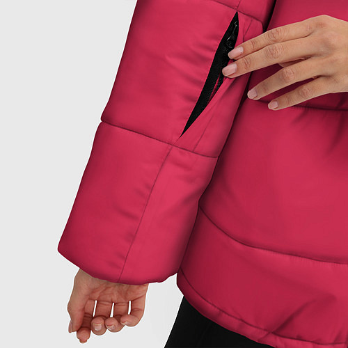Женская зимняя куртка Viva magenta pantone textile cotton / 3D-Черный – фото 5