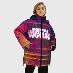 Куртка зимняя женская NFS unbound пиксель полосы, цвет: 3D-черный — фото 2