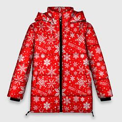 Куртка зимняя женская Merry christmas new year, цвет: 3D-светло-серый