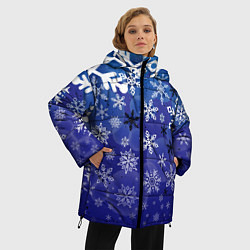 Куртка зимняя женская Сказочный снегопад, цвет: 3D-светло-серый — фото 2