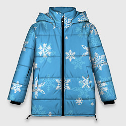 Куртка зимняя женская Голубой снегопад, цвет: 3D-черный